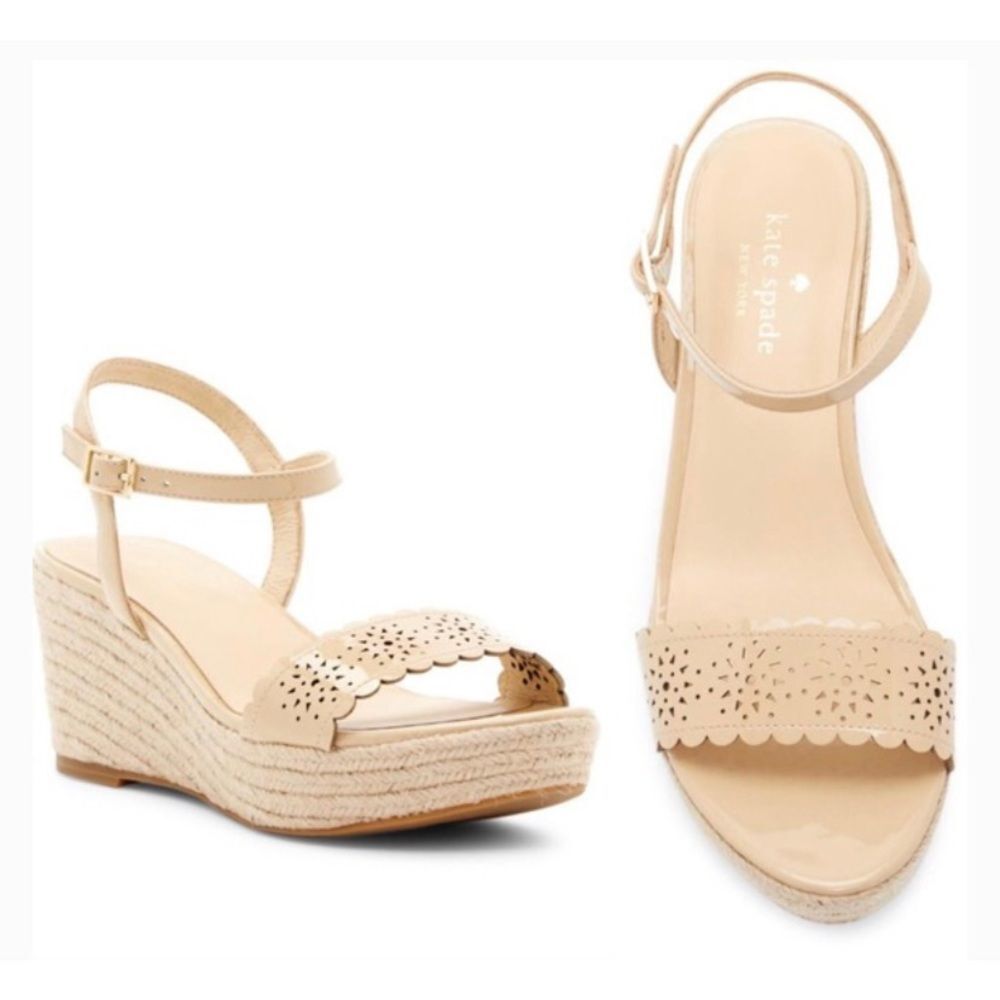 Kate Spade Mennie nude sandals espadrilles